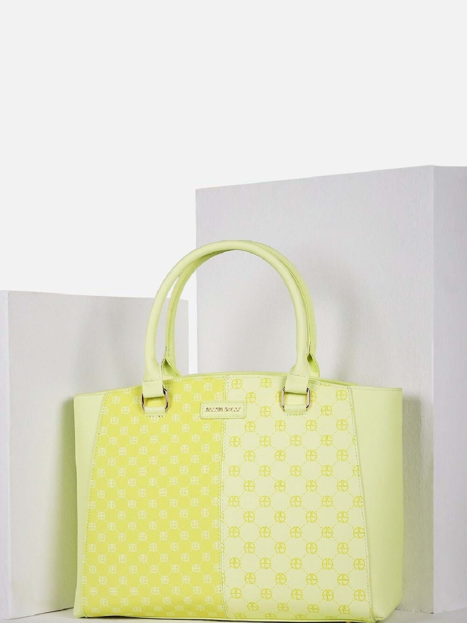 Allen Solly Green Printed Handbag