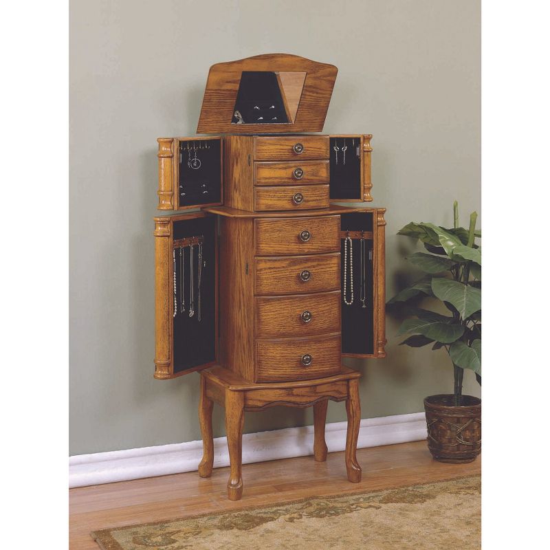 Marie Jewelry Armoire Oak - Powell Company