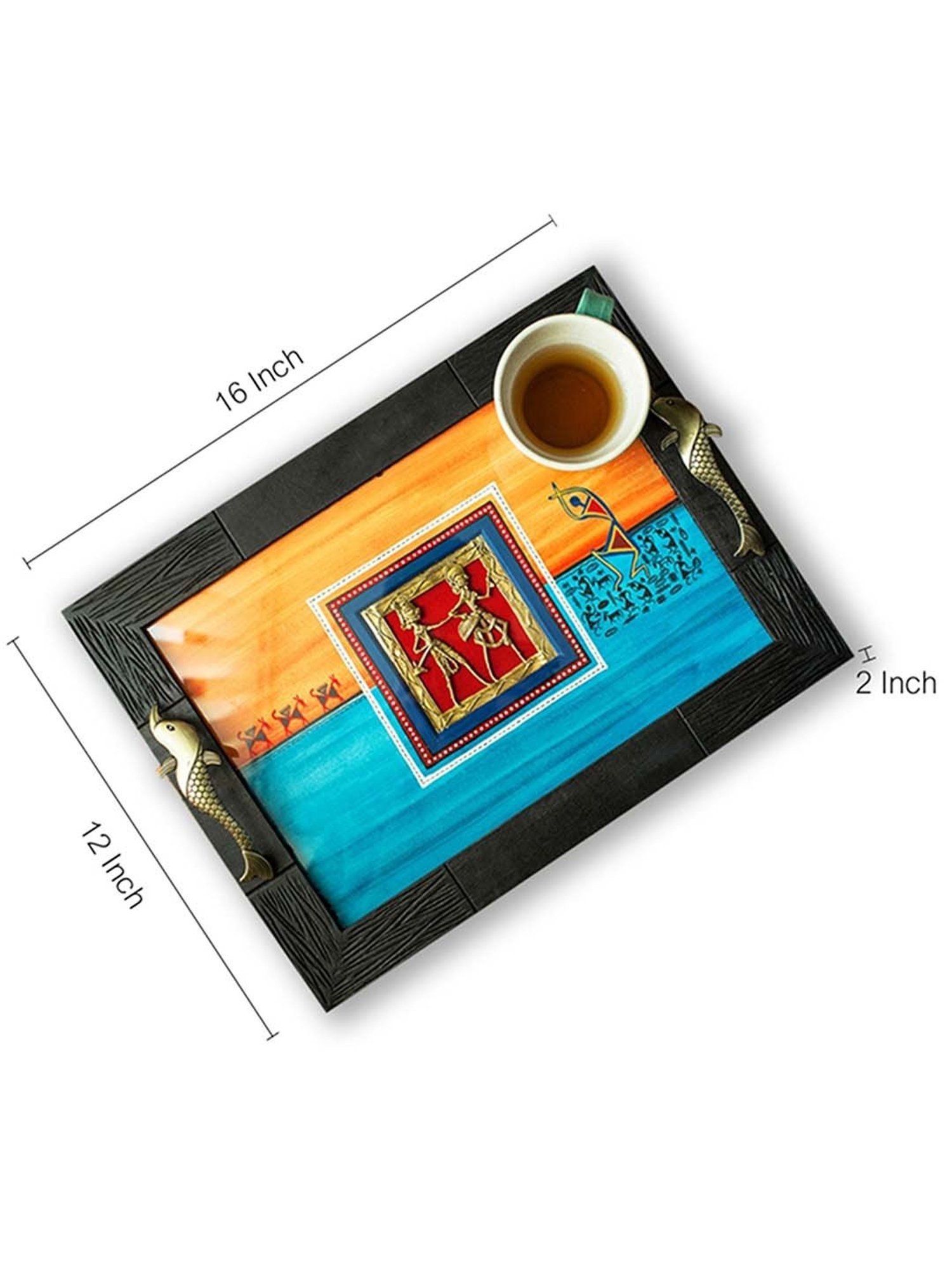 Gibson Home 18" x 24" Ceramic Gracious Rectangular Serving Platter