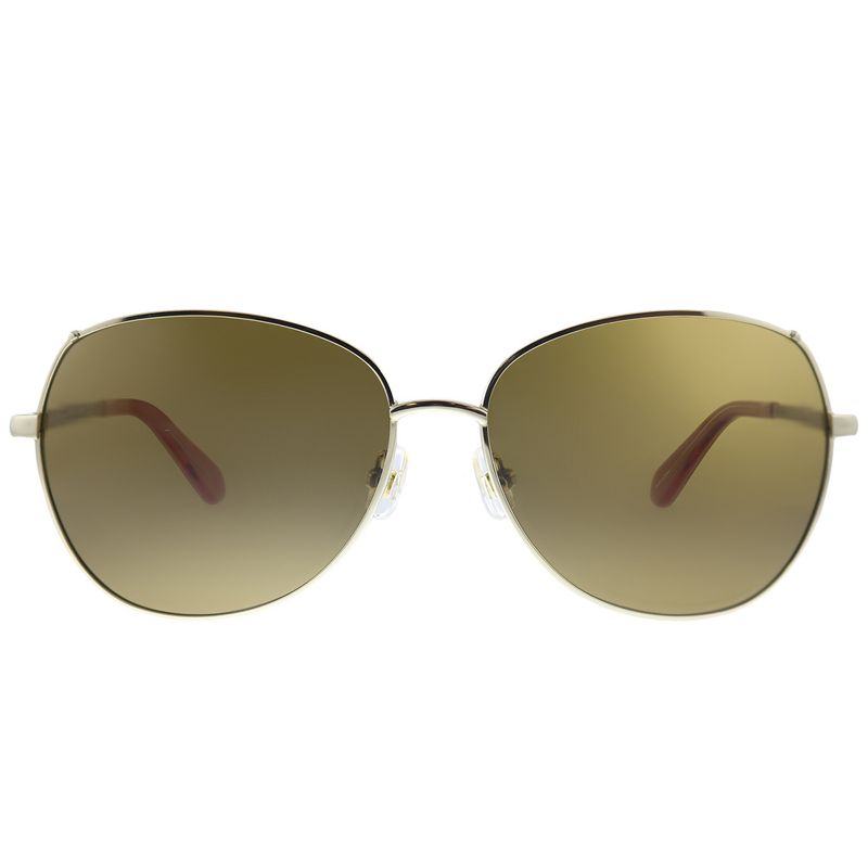 Kate Spade Candida/P/S 3YG Womens Round Polarized Sunglasses Light Gold 58mm