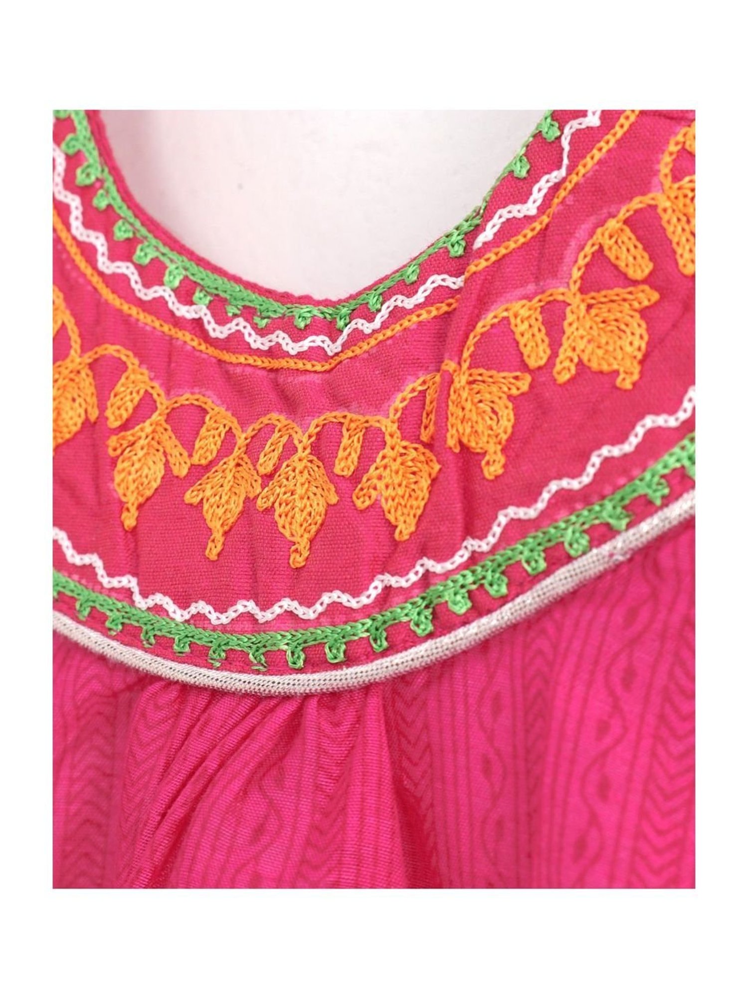 TWISHA Kids Pink & Yellow Printed Top Set