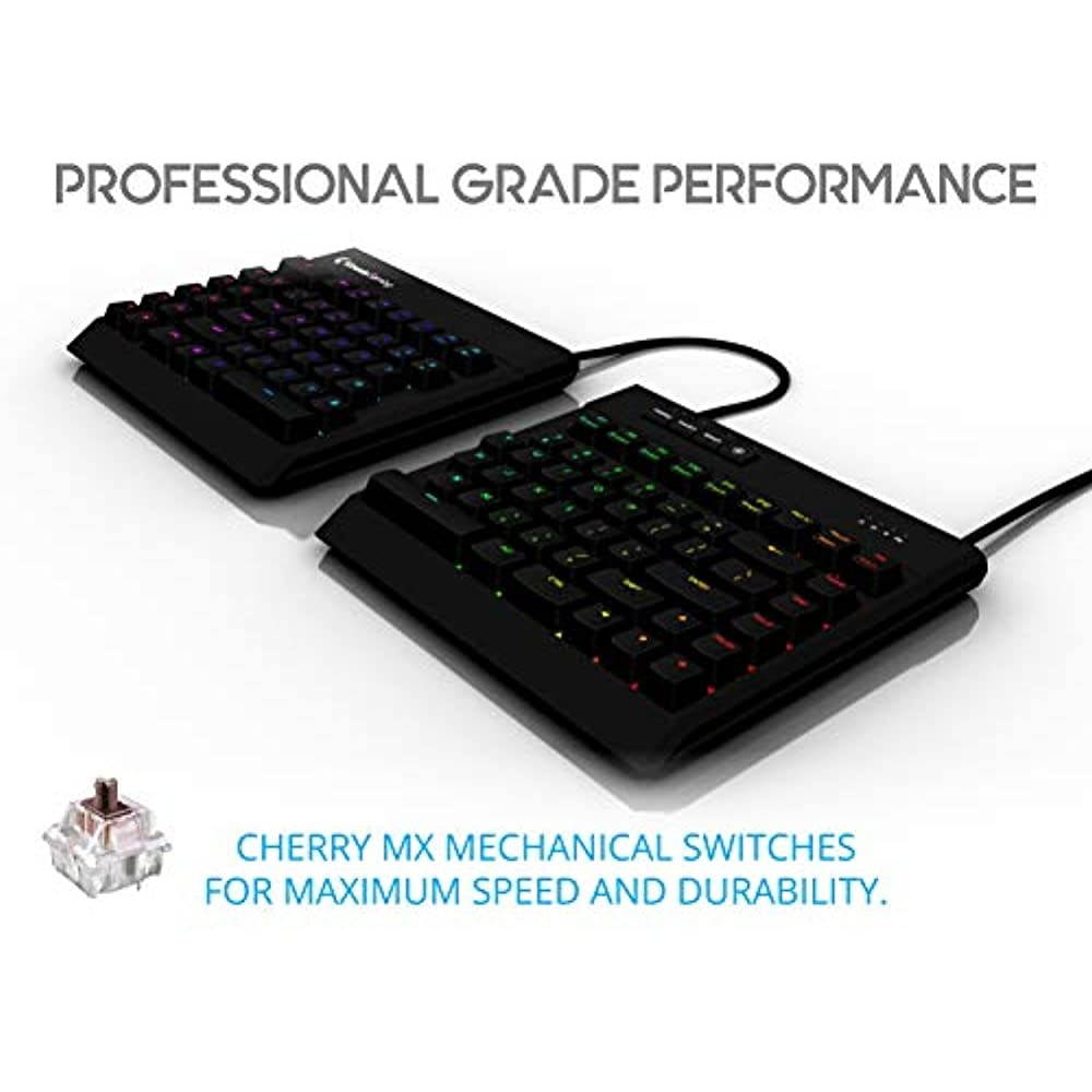 KINESIS Gaming Freestyle Edge RGB Split Mechanical Keyboard (MX Brown)