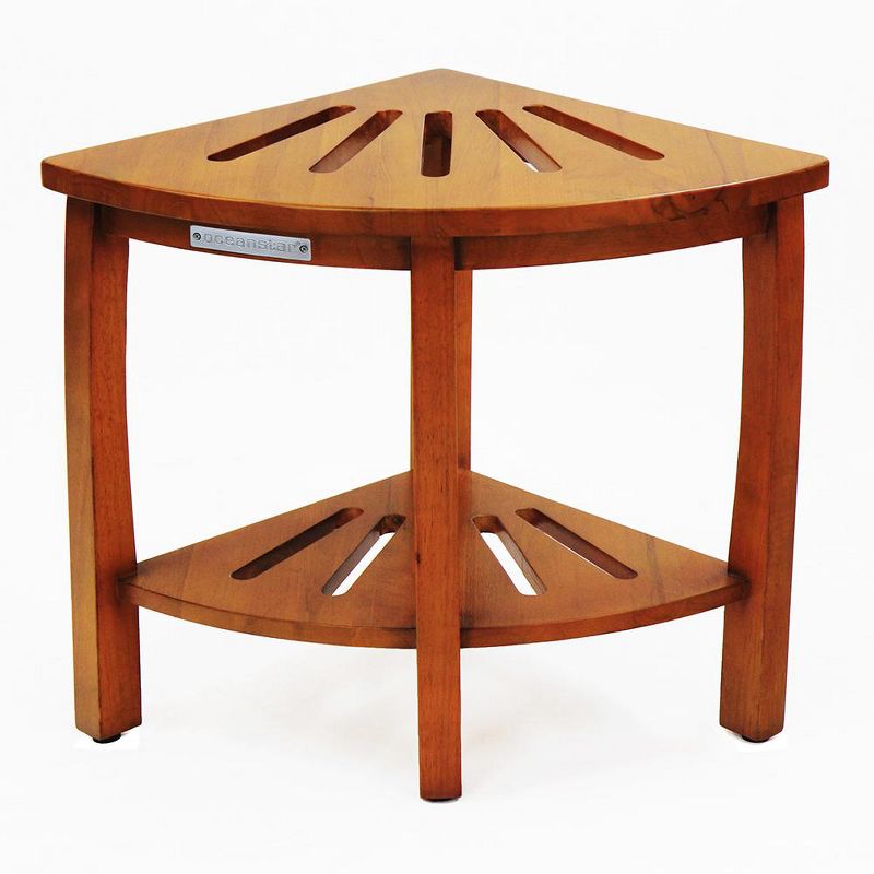 Oceanstar Corner Spa Bench Seat with Storage Shelf