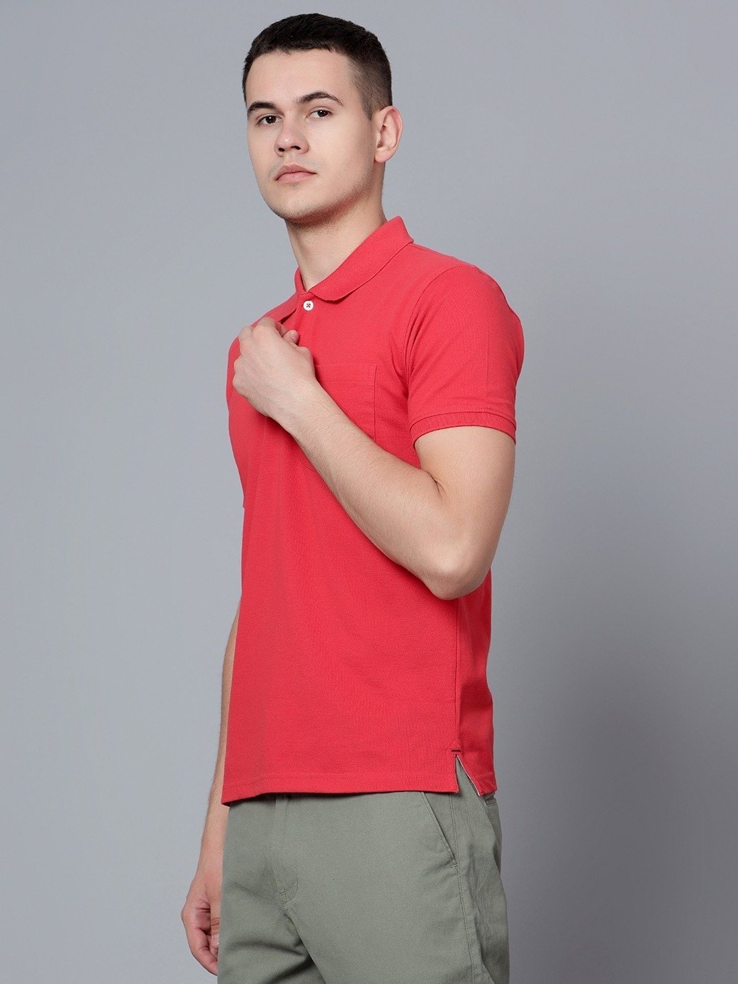 Cantabil Coral Cotton Regular Fit Polo T-Shirt