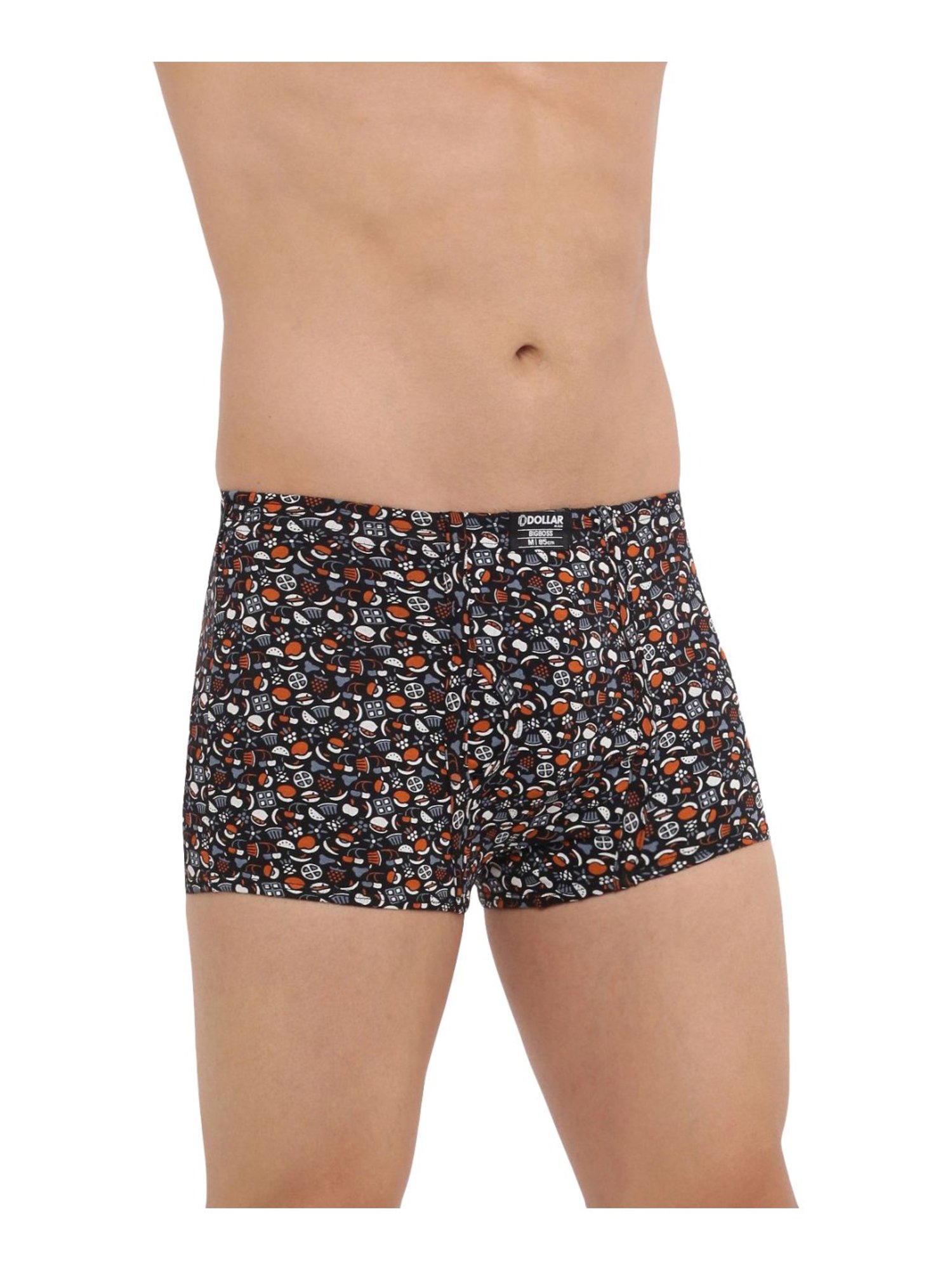 Dollar Bigboss Assorted Color Cotton Printed Trunks (Pack Of 5)