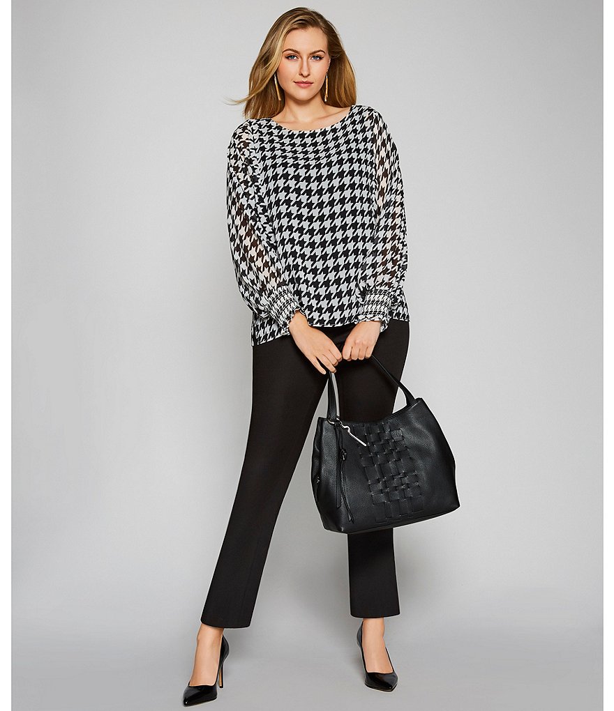 Vince Camuto Plus Front Zip Ankle Pant