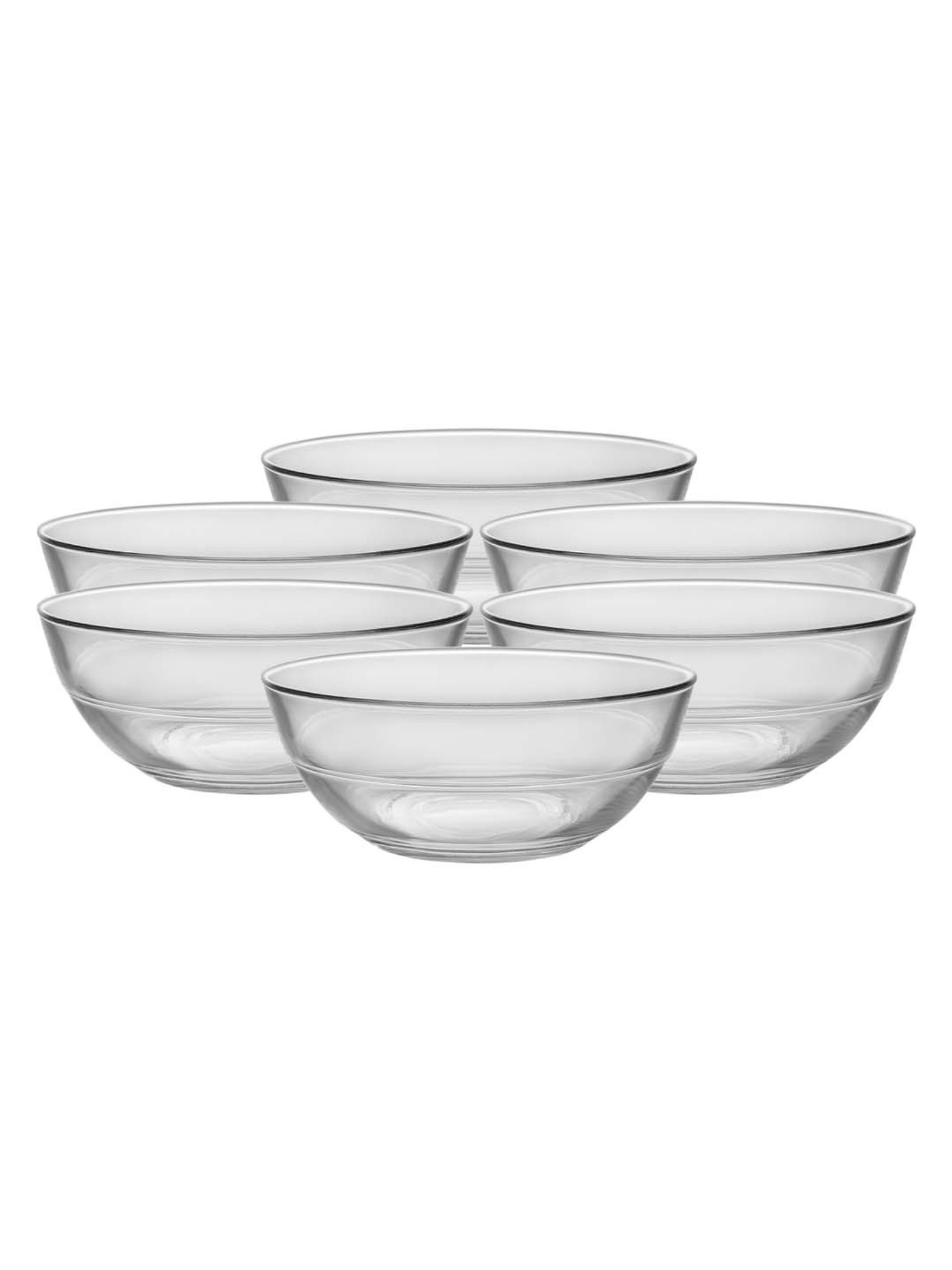 Duralex 'Lys' Transparent Glass 10.5 cm Serving Bowl (0.205 L) - Set of 6