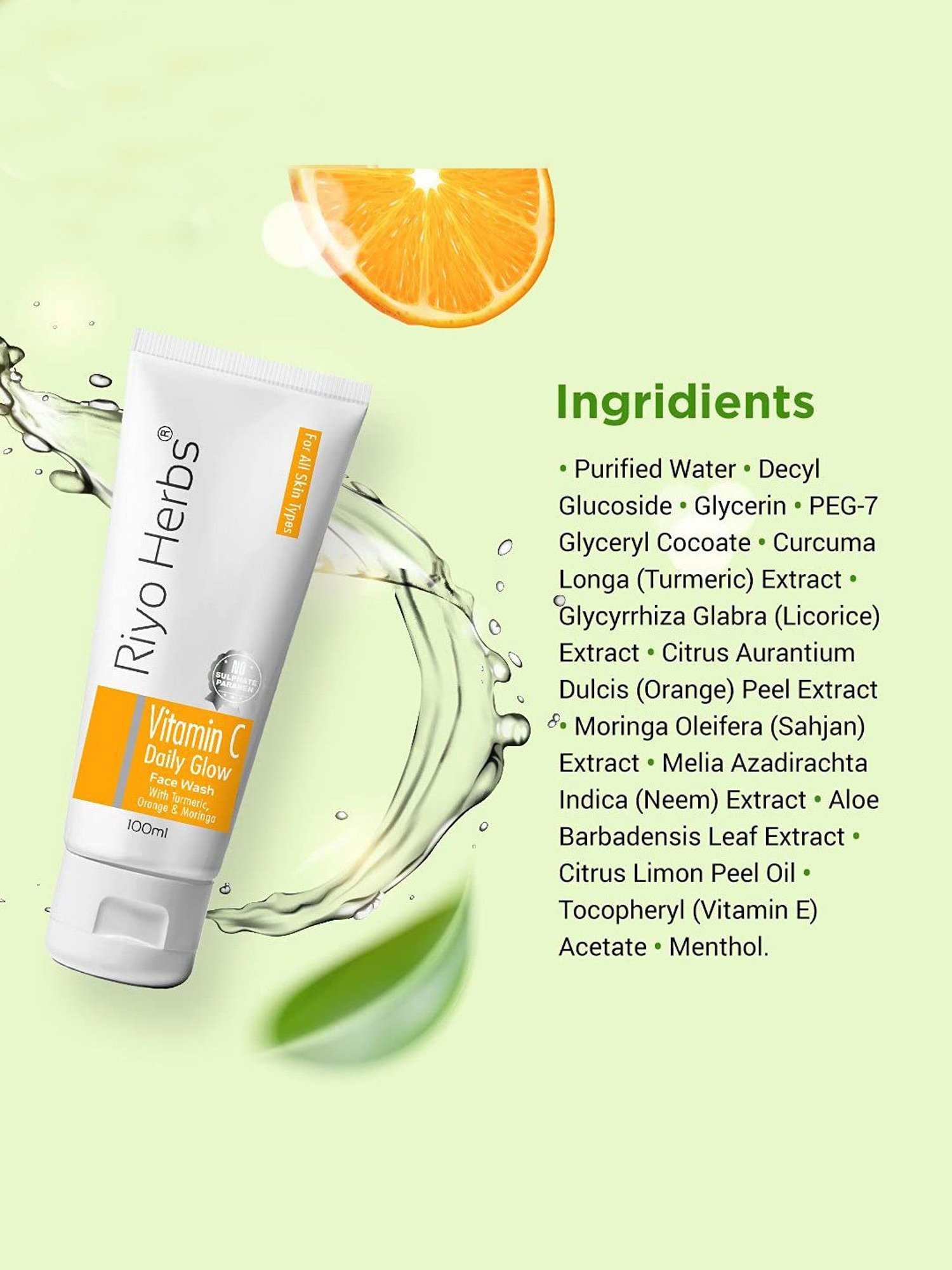 Riyo Herbs Vitamin C Daily Glow Face Wash - 100 ml