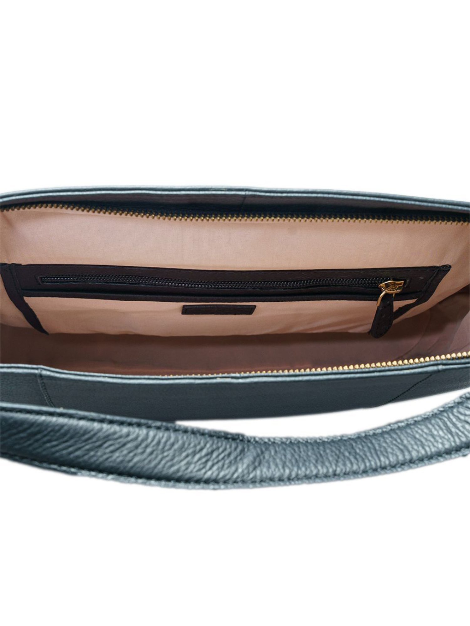 RI2K London Blue Leather Large Shoulder Bag