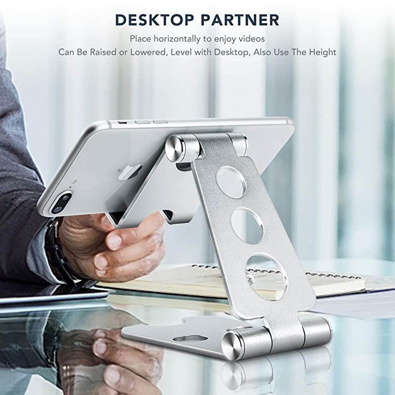 Stand AdjustableDesktop Cell Phone Stand Holder Dock Compatible with Such as iPad Pro 97 105 129 Air Mini 4 3 2 Kindle Nexus EReader 413 Silver