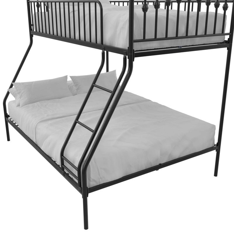 Twin/Full Kids' Bushwick Metal Bunk Bed Black - Novogratz