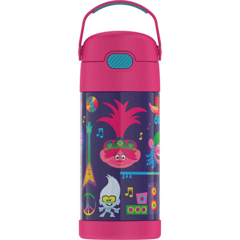 Thermos Trolls 12oz FUNtainer Water Bottle with Bail Handle - Pink