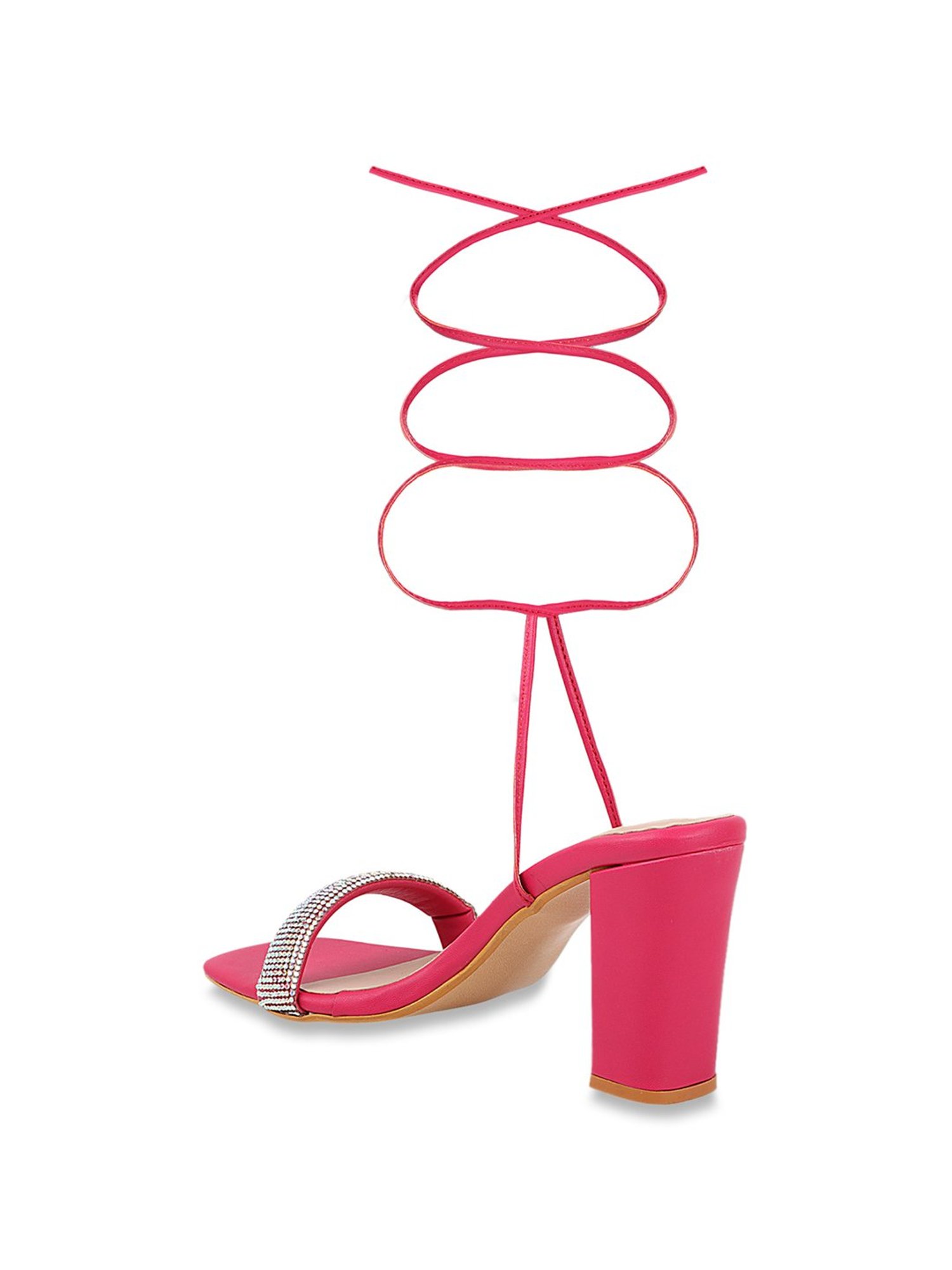 The White Pole Women's Pink Gladiator Sandals