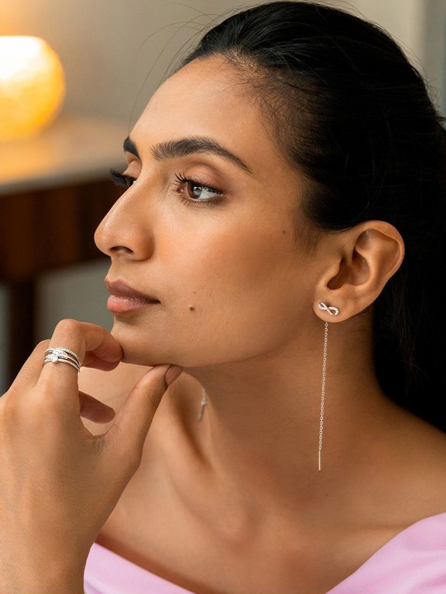 Shaya 92.5 Sterling Silver Infinite Laughter Earrings for Women