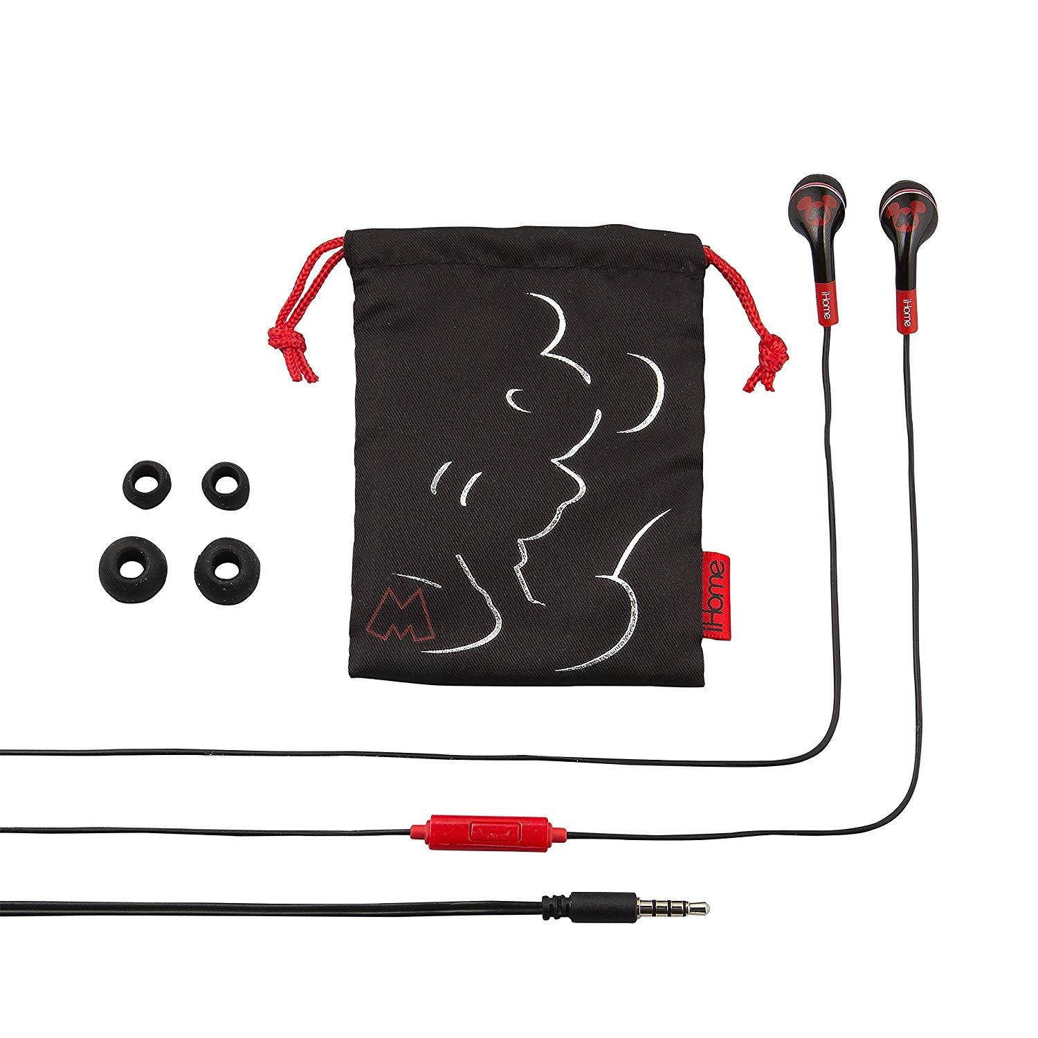Mickey Mouse Noise Isolating earphones with Travel Pouch, DY-M153