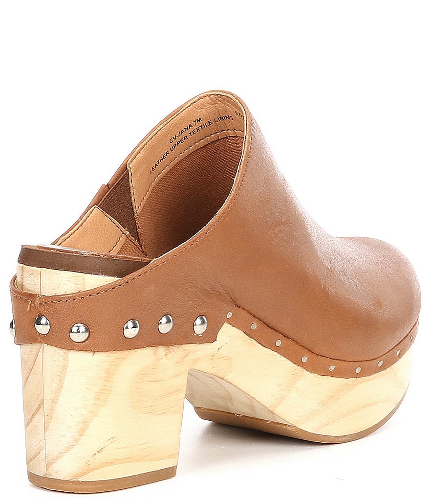 Chelsea & Violet Jana Studded Leather Clogs