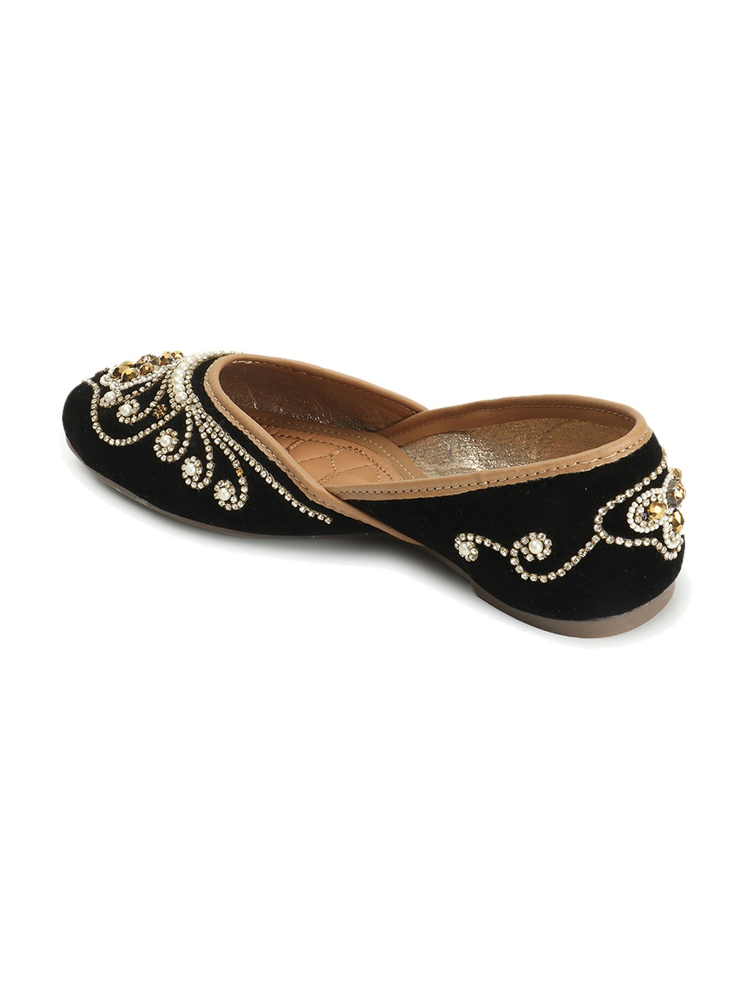Iconics Women's Black Ethnic Juttis