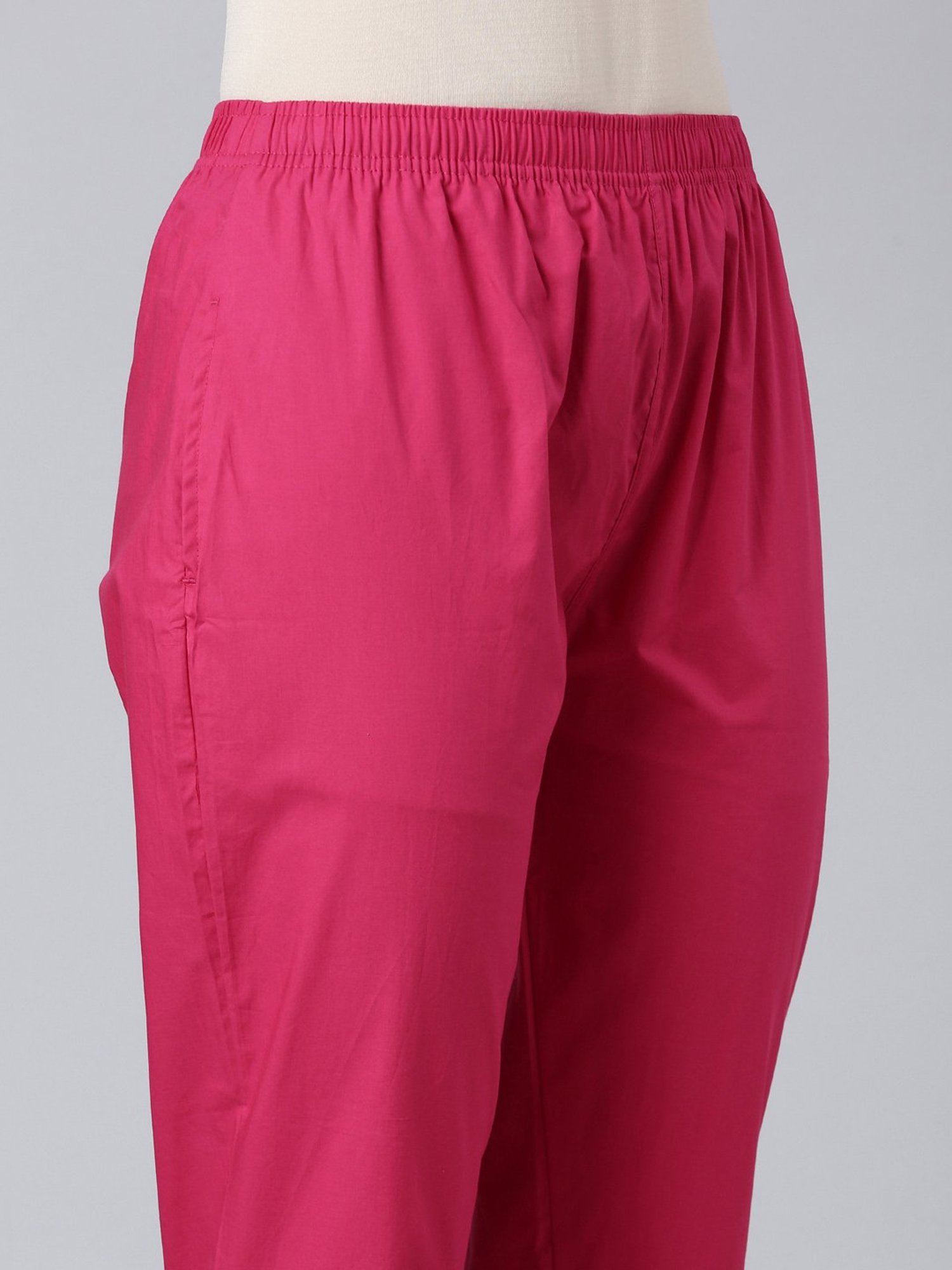 TWIN BIRDS Black & Pink Cotton Pants - Pack Of 2