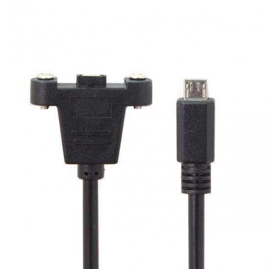 Xiwai  5m Micro USB 5Pin Male to Female Extension Panel Mount Type Cable with Screws