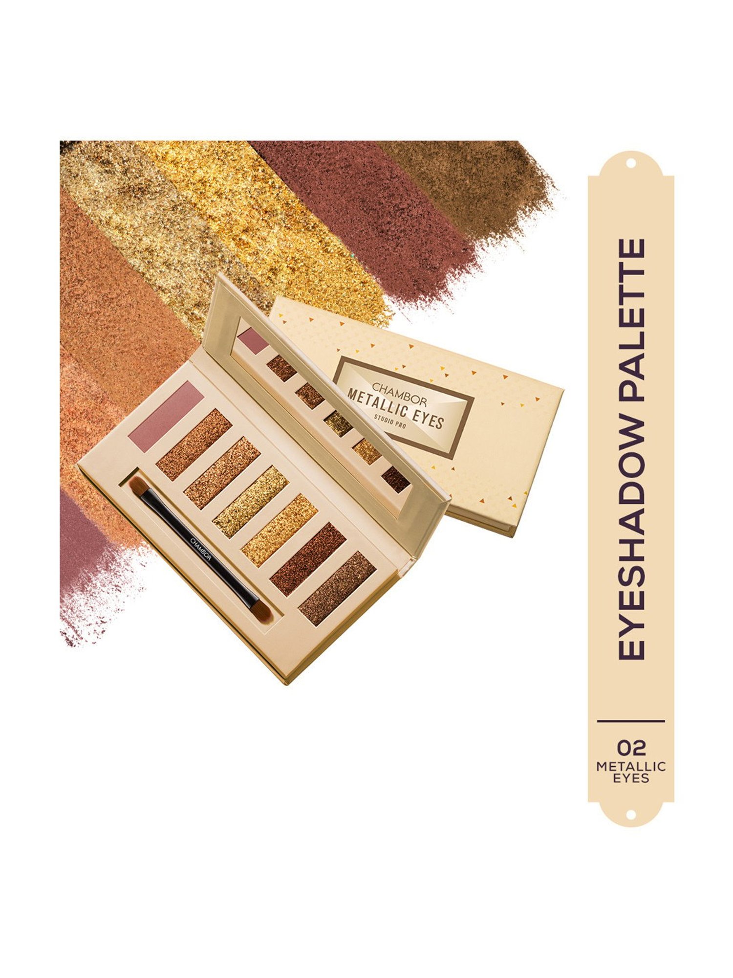 Chambor Studio Pro Metallic Eyes Eye Shadow Palette Make Up 002 - 8.4 gm