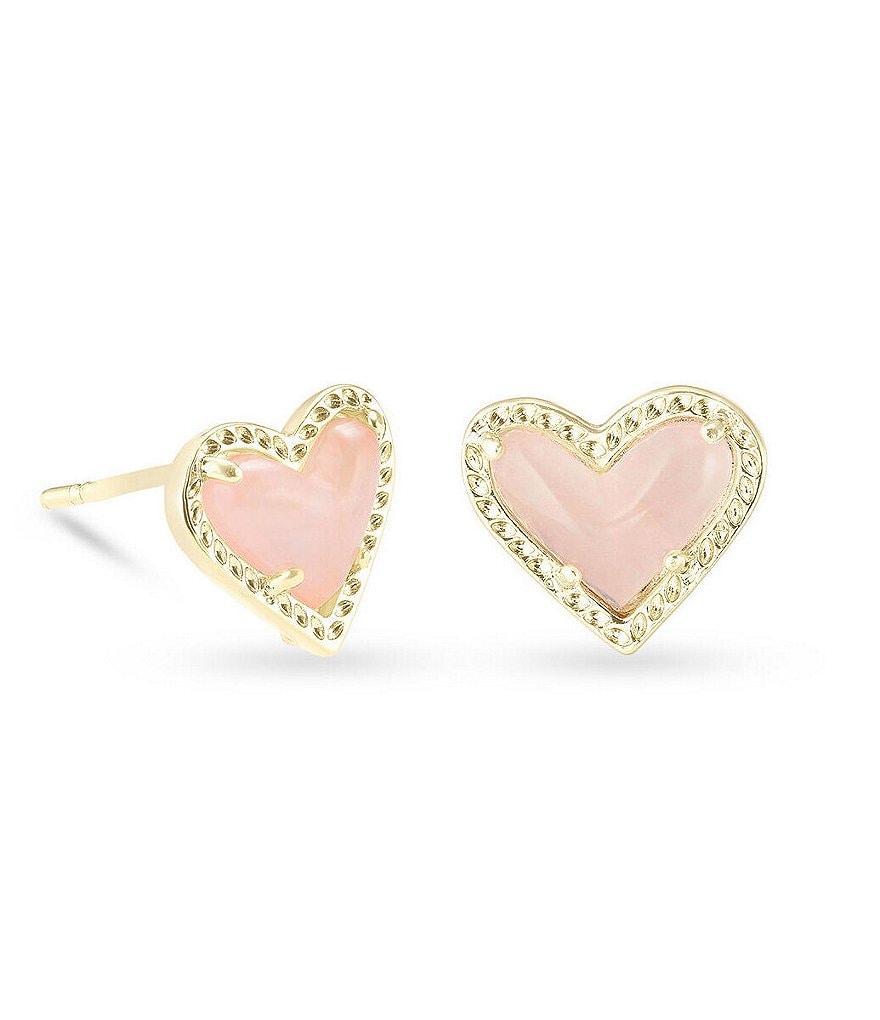 Kendra Scott Ari Heart Gold Stud Earrings