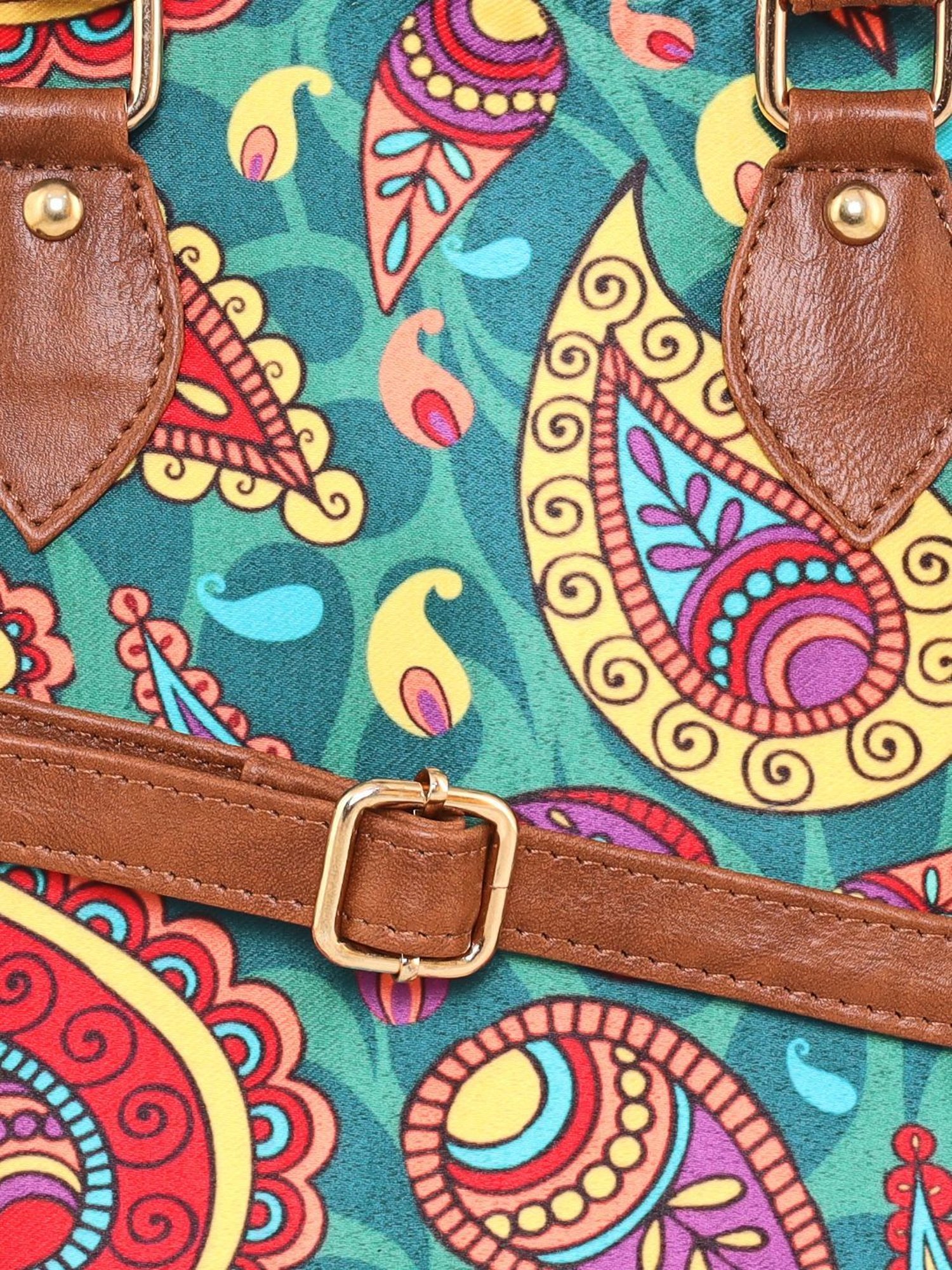 Sabhyata Multicolor Printed Medium Satchel Handbag