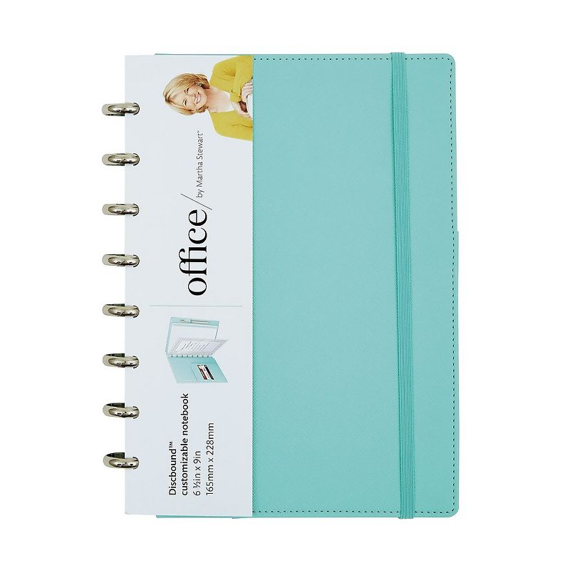 Office by Martha Stewart Discbound Customizable Notebook Junior Size Blue (44468) 