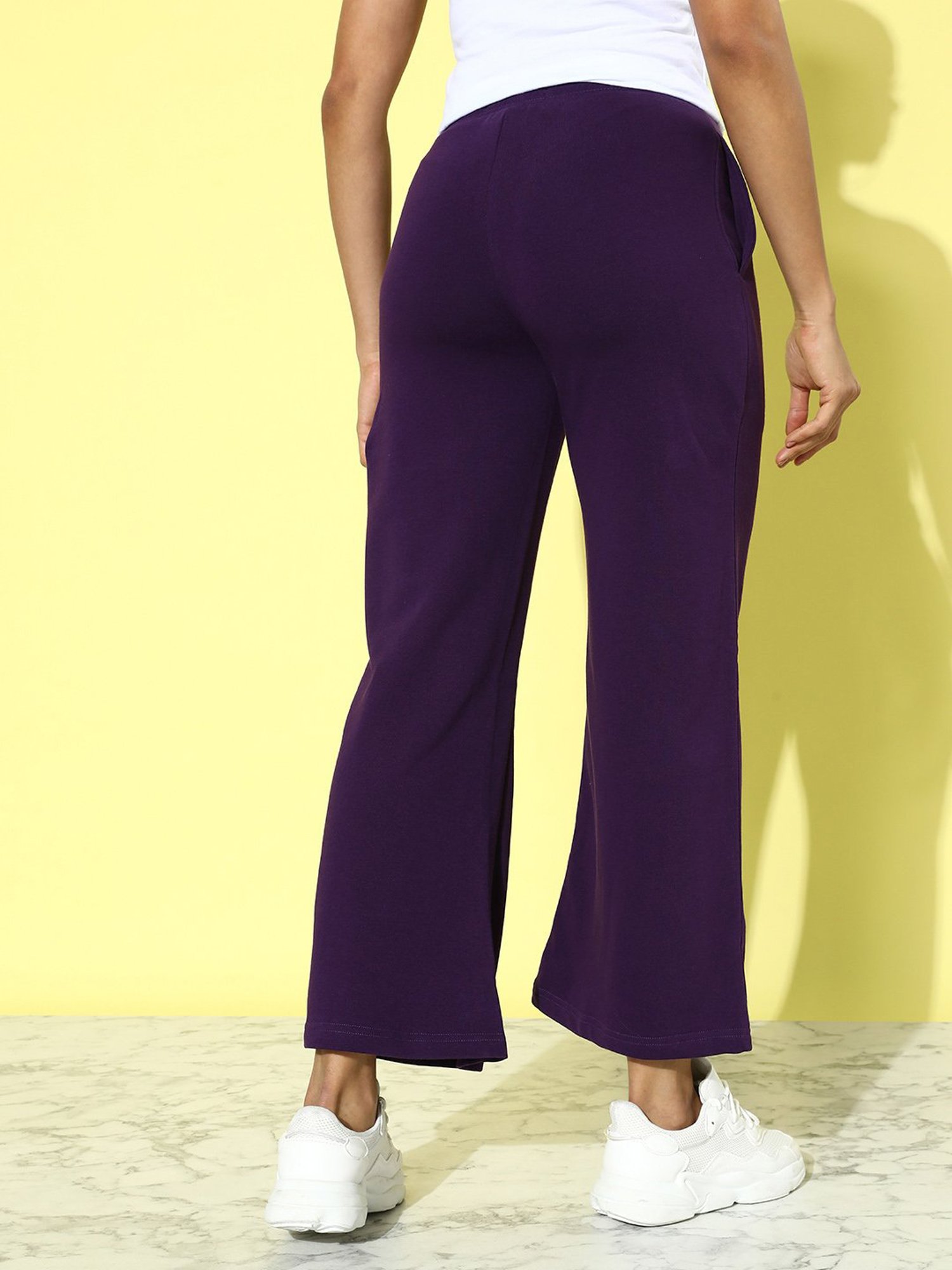 Dillinger Purple Fleece Regular Fit High Rise Trackpants