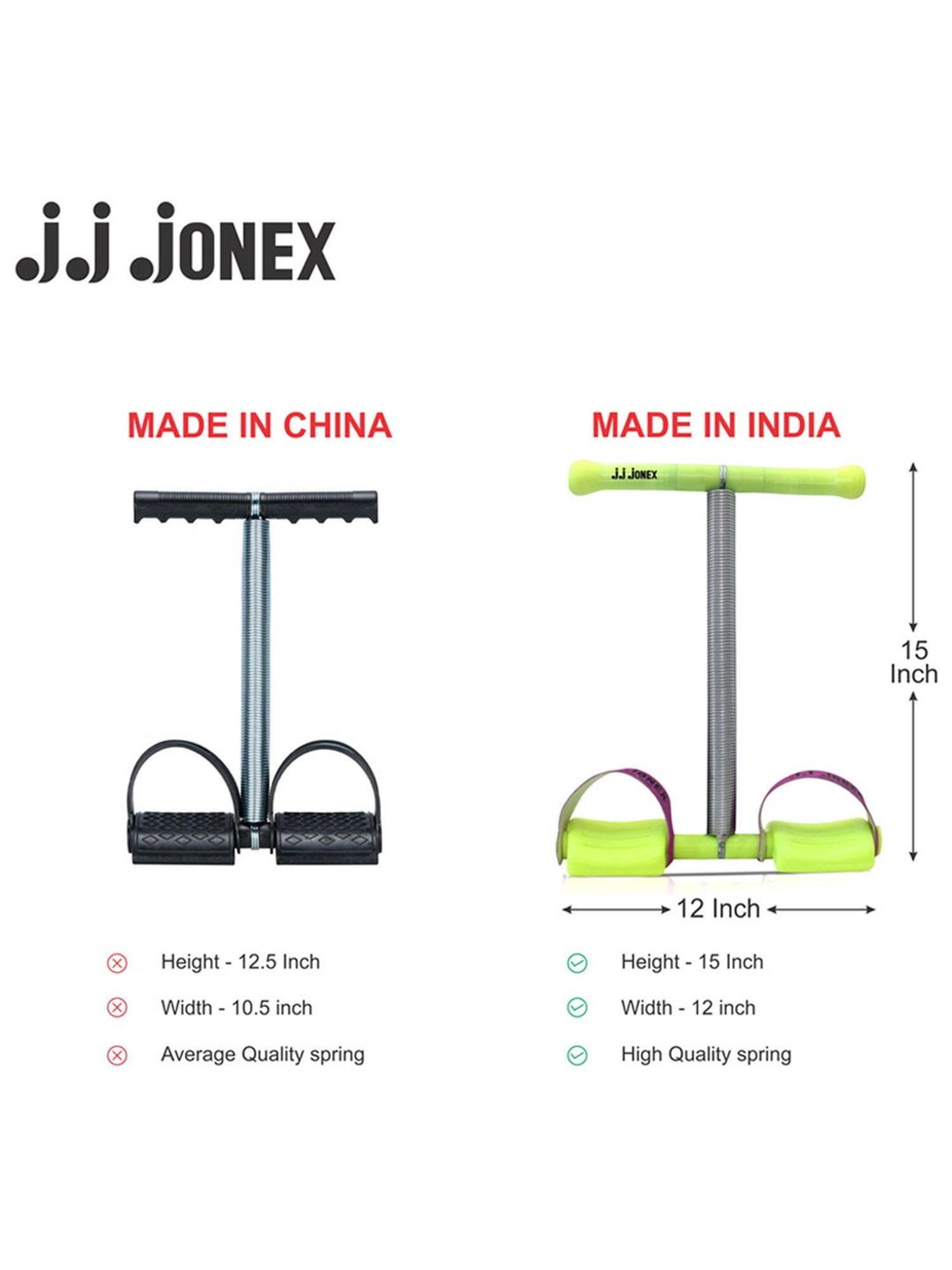 JJ Jonex Single Spring Slim Trim Abs Exerciser Body Toner Multipurpose Fitness Equipment (Green)