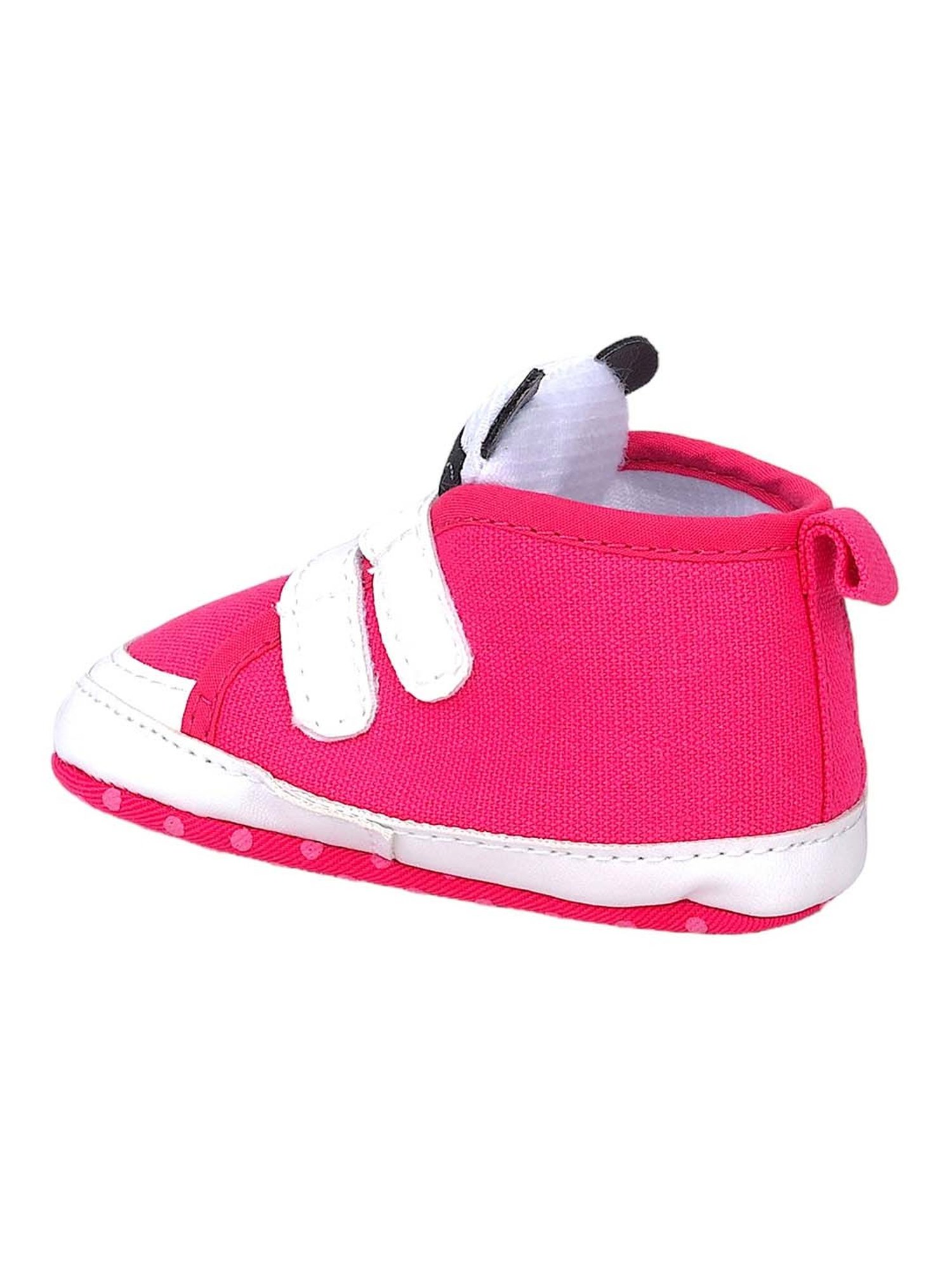 Baby Moo Kids Pink & White Velcro Shoes