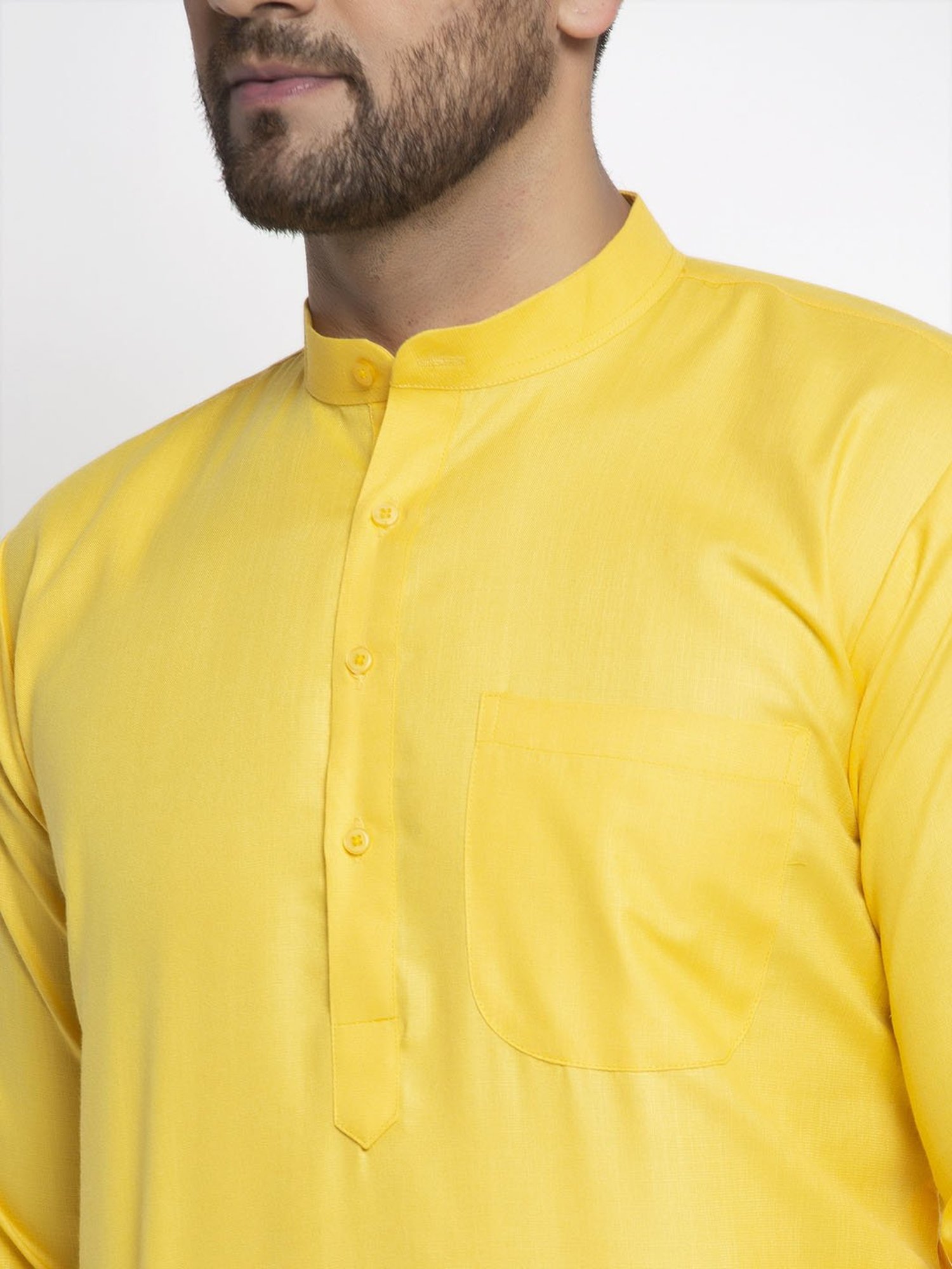 Jompers Yellow Cotton Regular Fit Kurta & Churidar