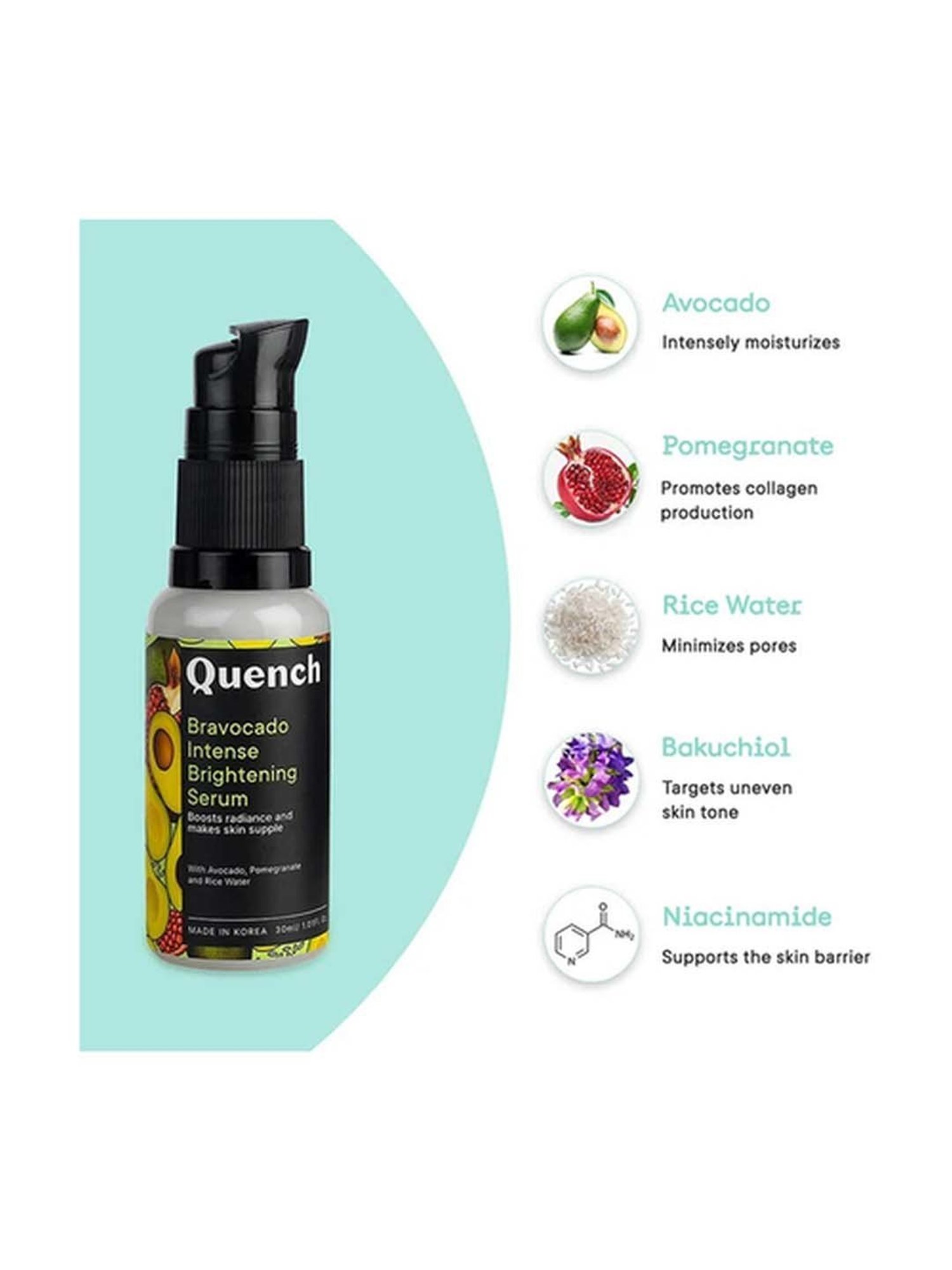 Quench Botanics Bravocado Intense Brightening Serum - 30 ml