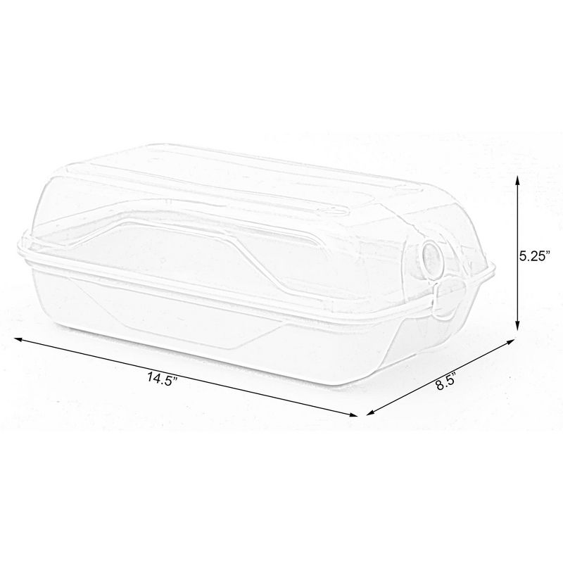 Blue Plastic Shoe Box Storage Container with Clear Lid, Set of 3