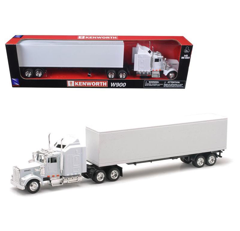 Kenworth W900 Plain White Unmarked 1/43 Model by New Ray