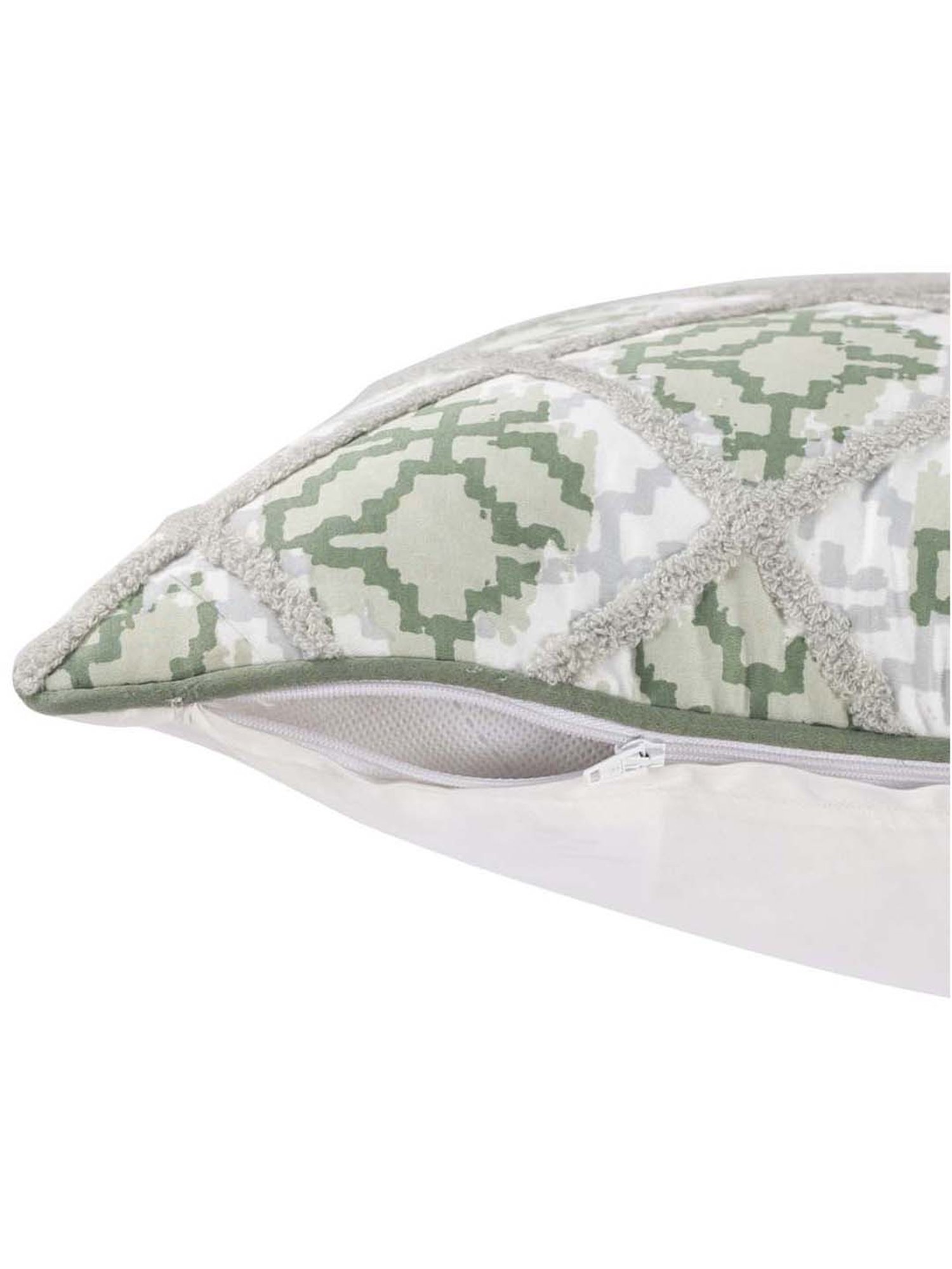Maspar Green 100% Cotton Large Cushion Cover - Set of 1