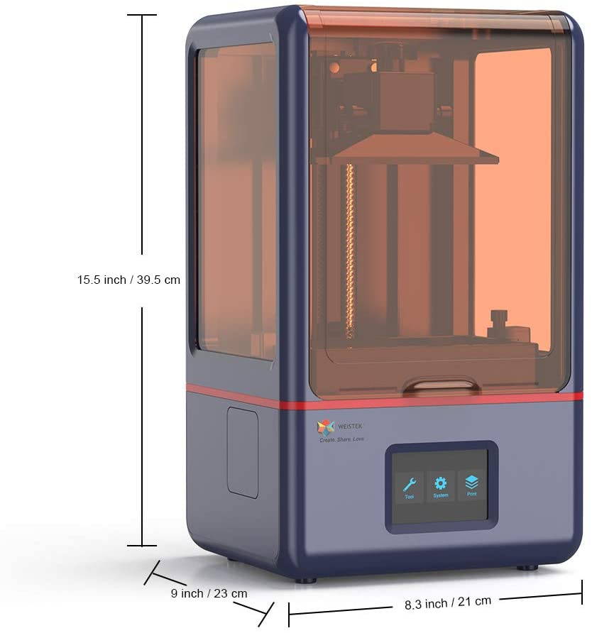 LCD 3D Printer with Parallel Matrix 405nm Light, 5.5inch 2K Screen, Z-axis Dual Linear Rail & Off