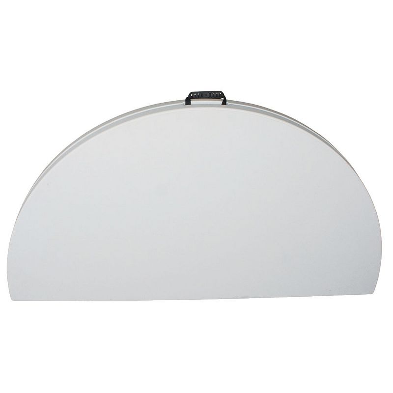 Plastic Development Group TGT823 Outdoor/Indoor 5 Foot Diameter Fold In Half Plastic Resin Round Folding Banquet, Dining, Card Table, White