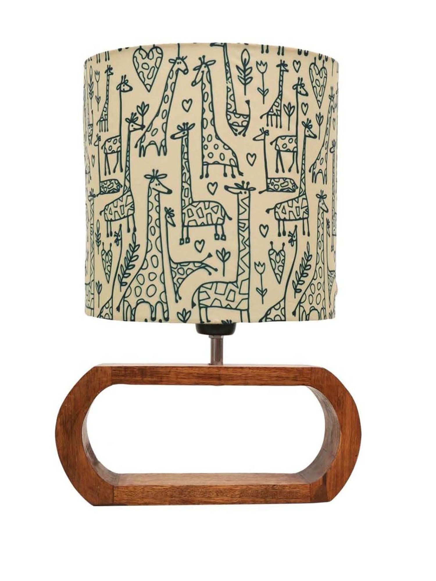 Homesake Yellow Wood Bedside Desk Nightstand Table Lamp