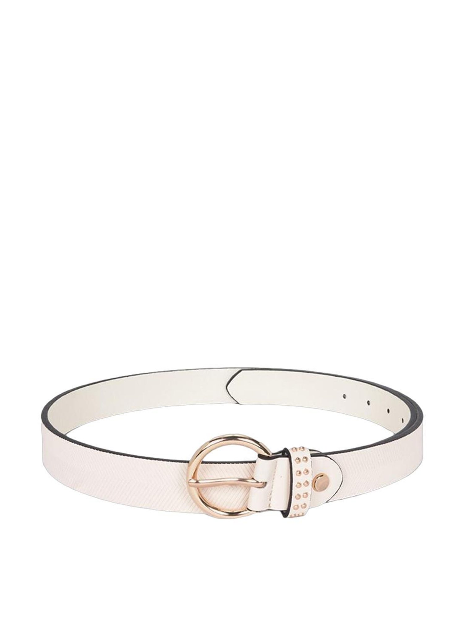 Forever Glam by Pantaloons White Narrow Belt for Women