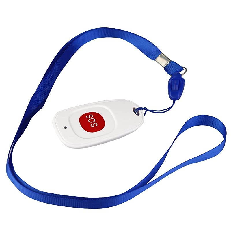 T128 Caregiver Pager,Nurse Calling System,Alert Vibration,1 Watch Receiver,2 Wireless SOS Call Button for Elderly,Patient,Personal