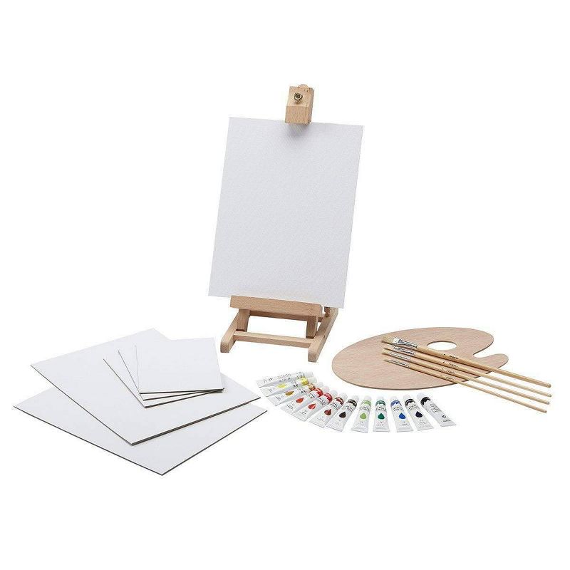 24pc Acrylic Paint Table Easel Set - Kingart