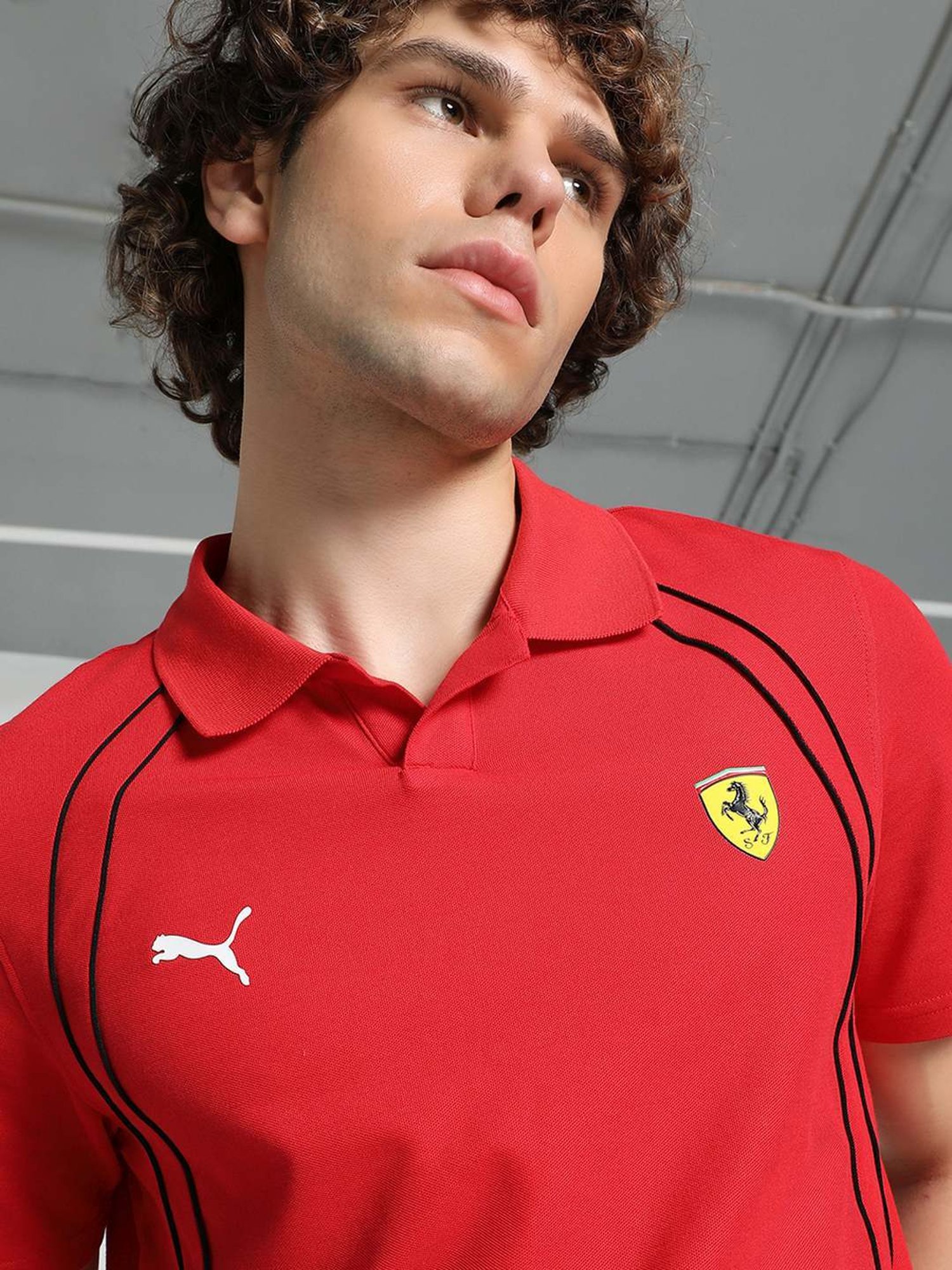 Puma Red Regular Fit Sports Polo