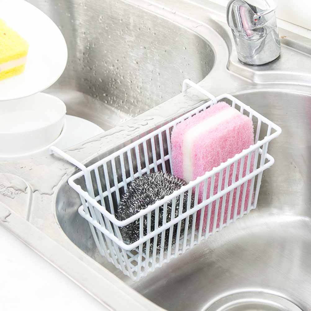 Over the Sink Sponge Holder Iron Hanging Basket Brush Sponge Drain Rack