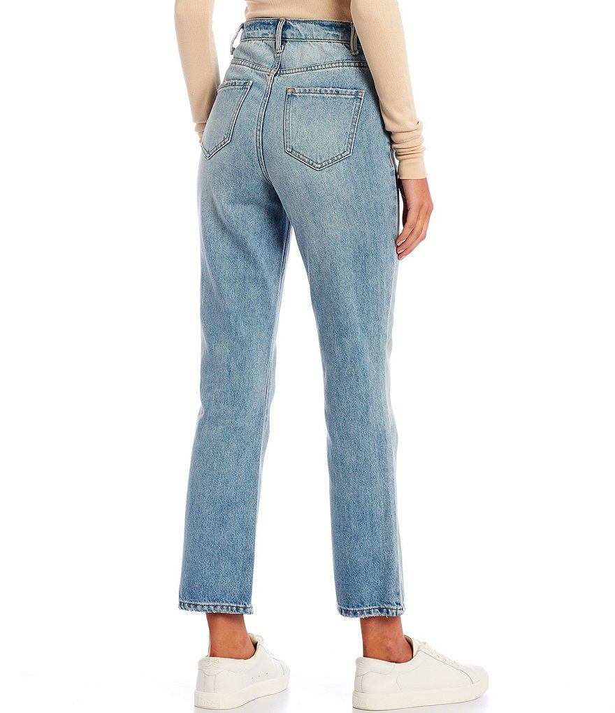 Every Ankle Crop Front Zipper Straight Leg Jeans