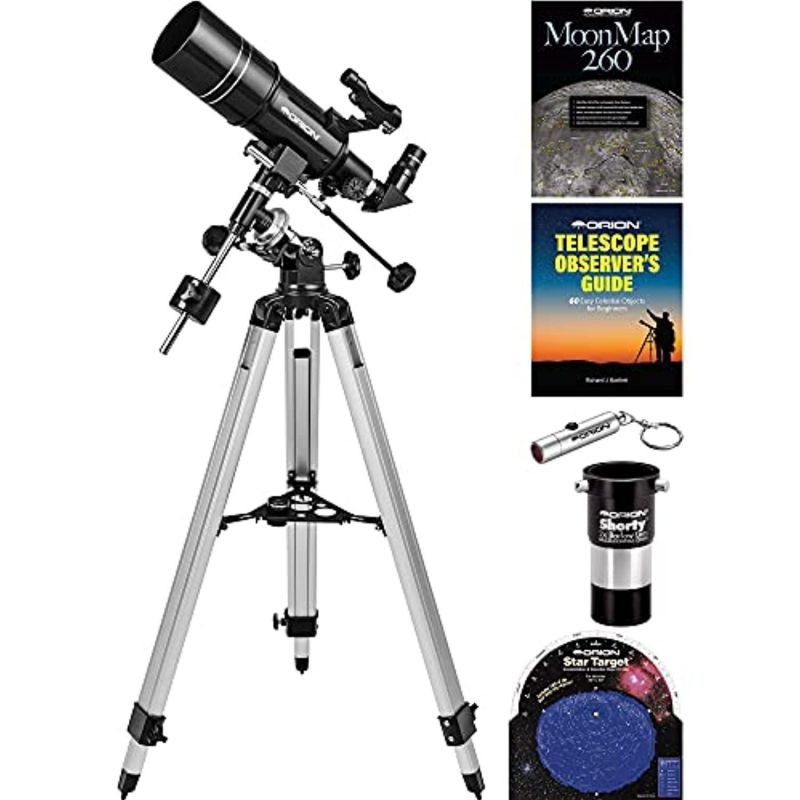 orion observer 80st 80mm equatorial refractor telescope kit