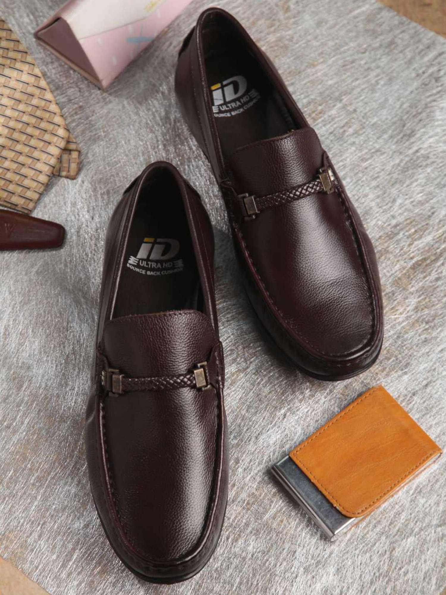 ID Men's Brown Casual Loafers