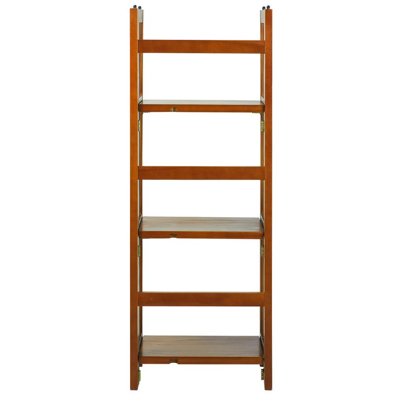 Casual Home 331-35 3 Shelf 14 Inch Folding Office Wood Decorative Furniture Bookcase, Honey Oak (2 Pack)