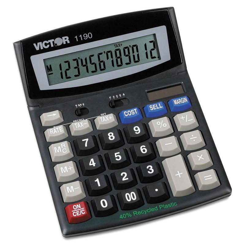 Victor 1190 Executive Desktop Calculator 12-Digit LCD 