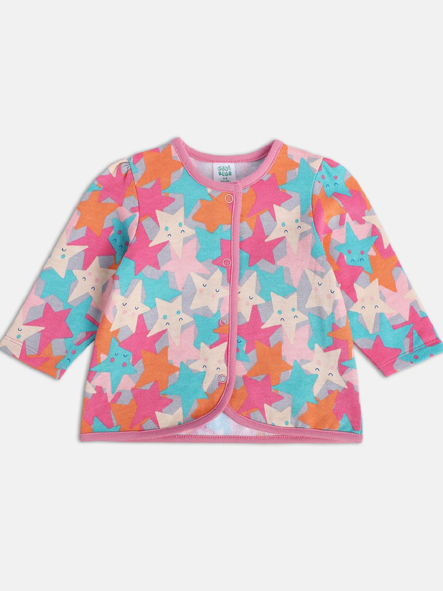 MINIKLUB Kids Multicolor Printed Full Sleeves Jhablas (Pack Of 3)