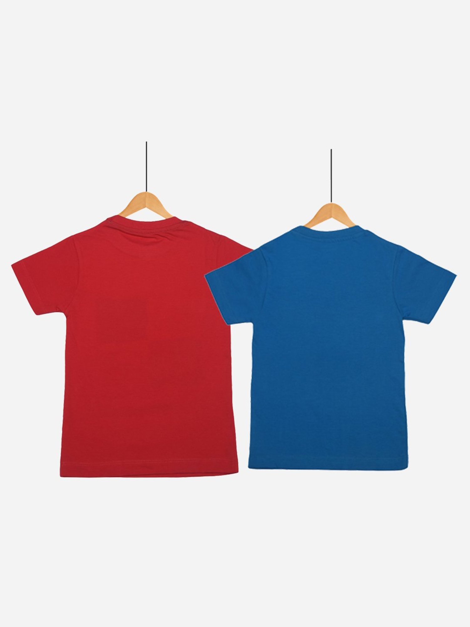 Dollar Boys Red & Blue Printed T-Shirt (Pack Of 2)